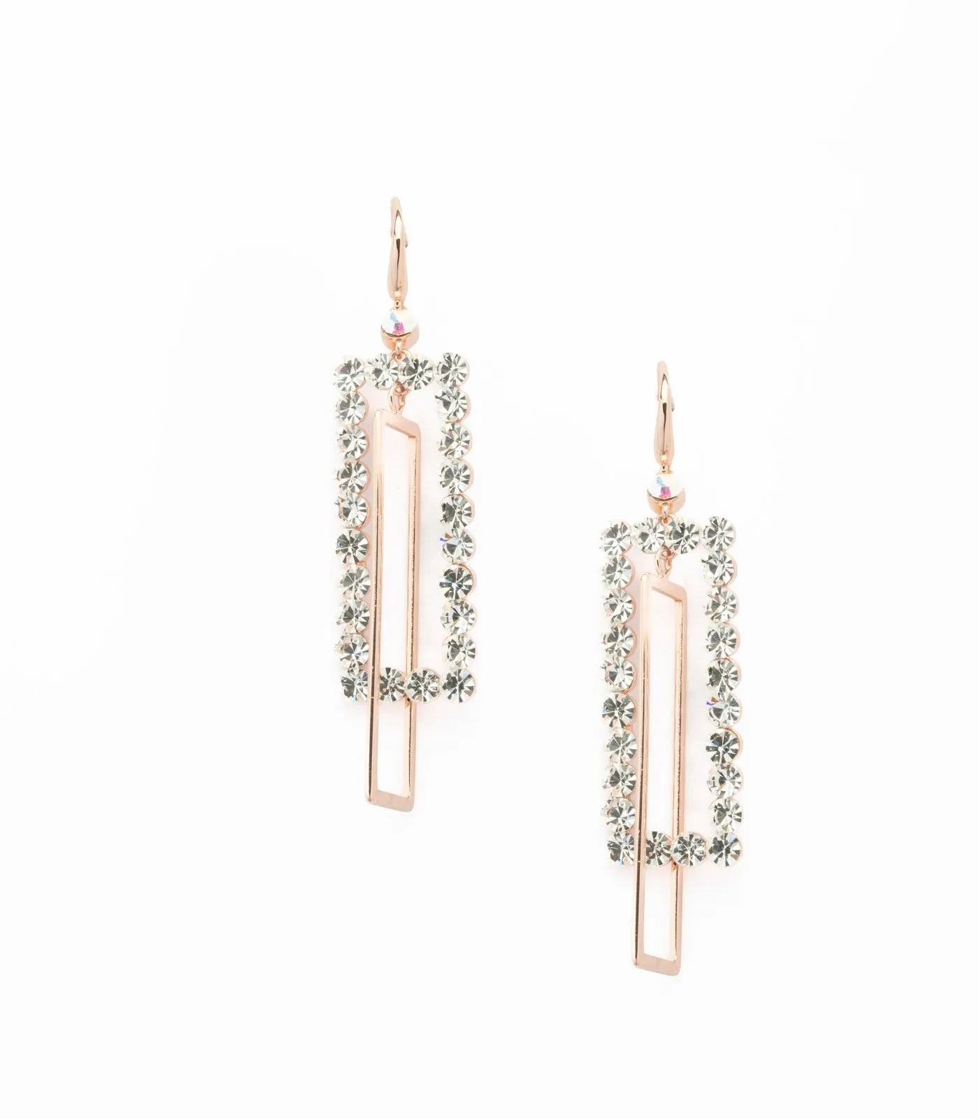 Graceful Crystal Fashionable Earrings (Brass)