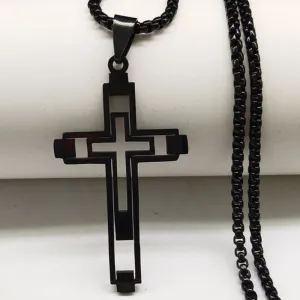 Hallow Out Cross Necklace