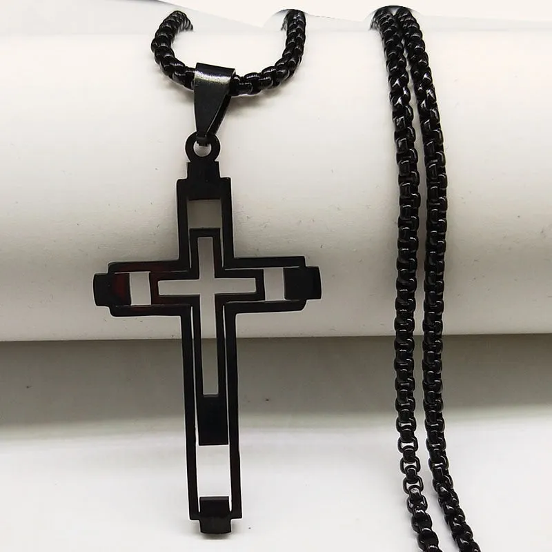 Hallow Out Cross Necklace