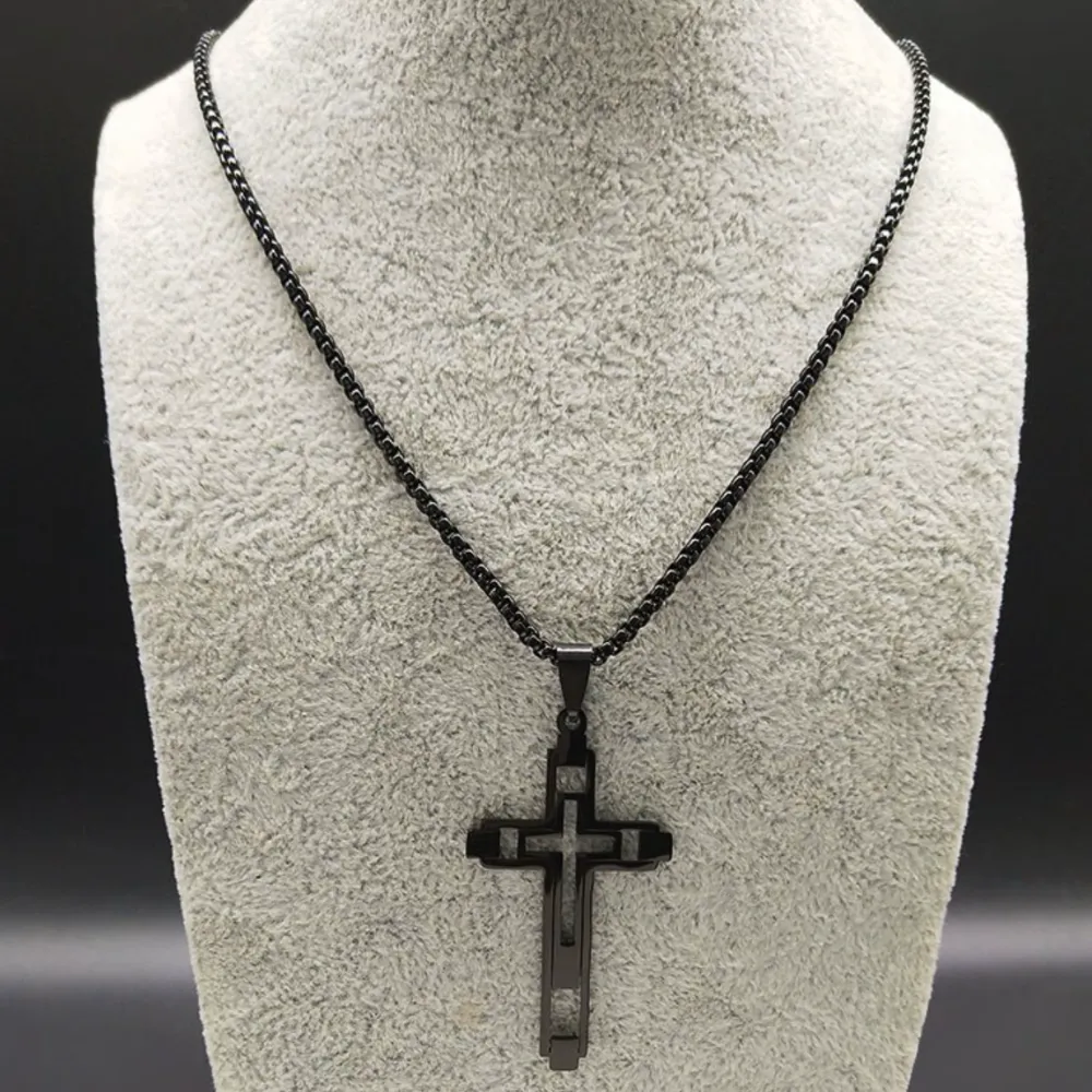 Hallow Out Cross Necklace