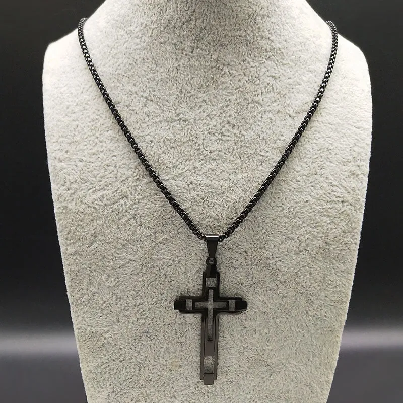 Hallow Out Cross Necklace