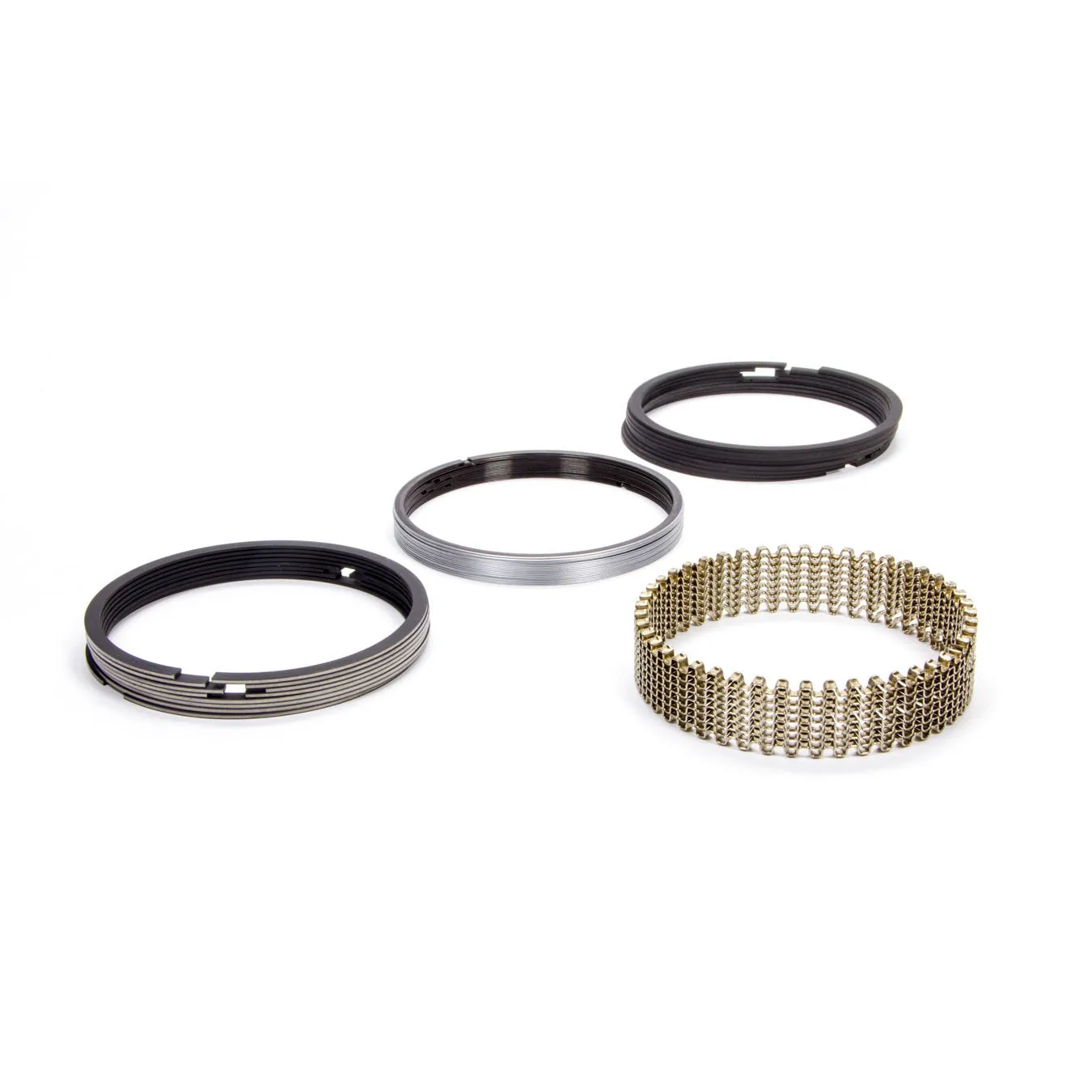 Hastings "Tough Guy" Claimer Series Racing Piston Ring Set - Bore Size: 4.000" Top Ring: 1/16", Second Ring: 1/16", Oil Ring: 3/16" - Plasma Moly Top Ring