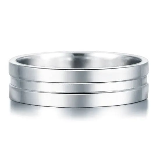 High Polished Plain Men's Wedding Band Ring