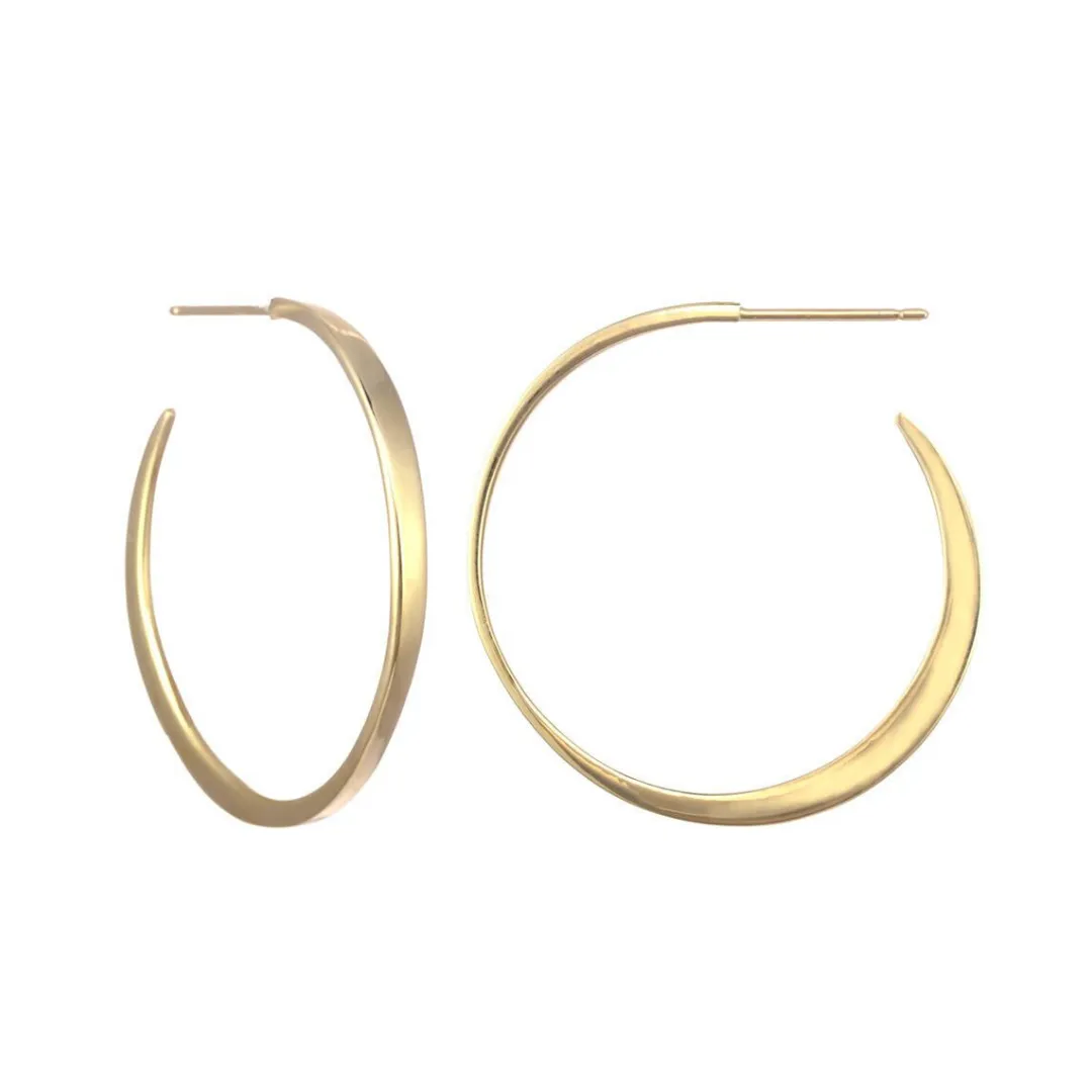 Large Always Here Gold Hoops