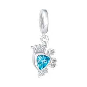 London Blue CZ Nautical Charm Bead Sterling Silver for European Bracelet