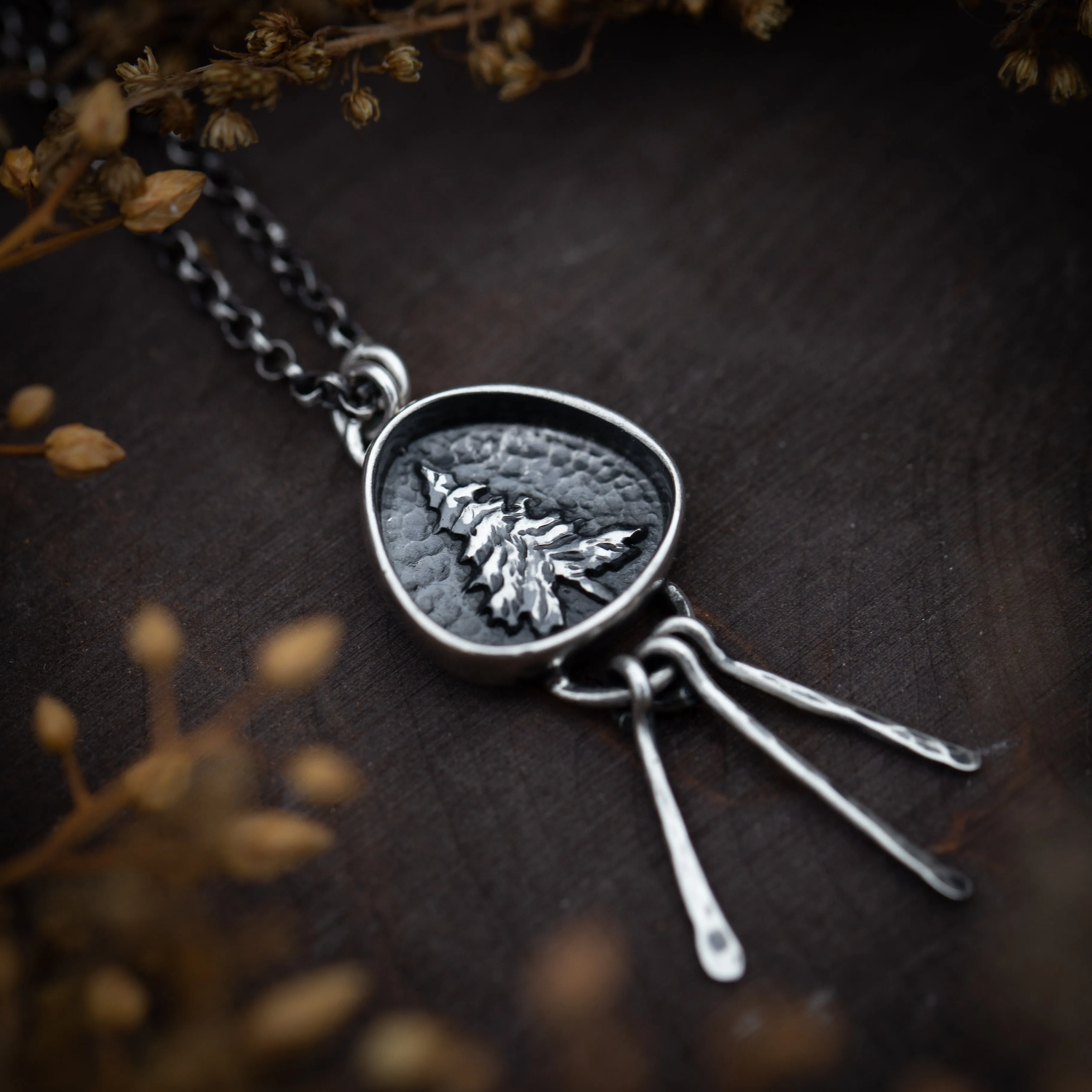 Lone Pine Sterling Silver Necklace with Fringe