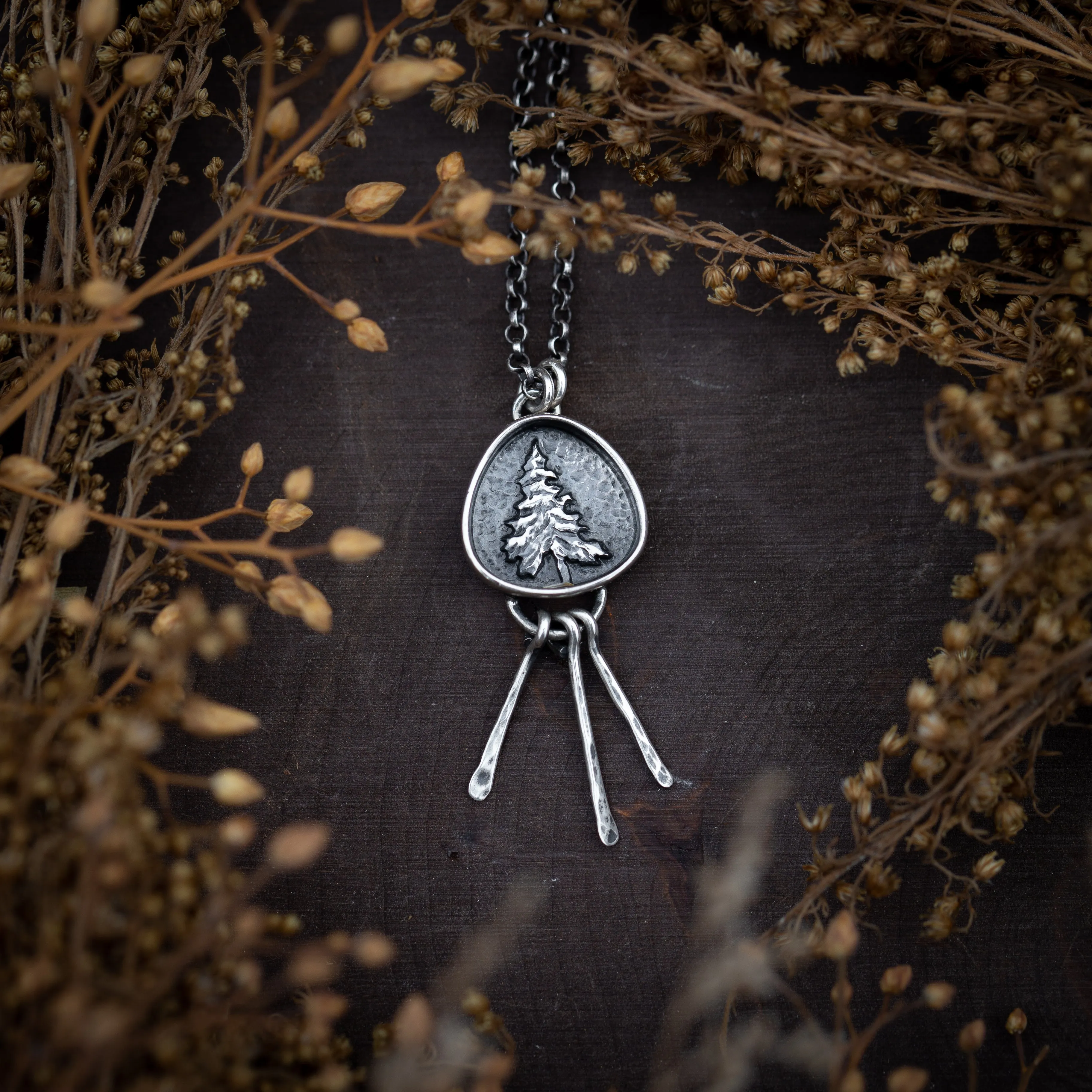 Lone Pine Sterling Silver Necklace with Fringe