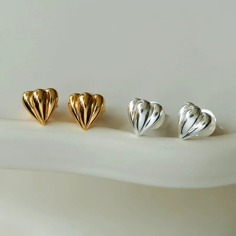 Love Heart Stud Earrings