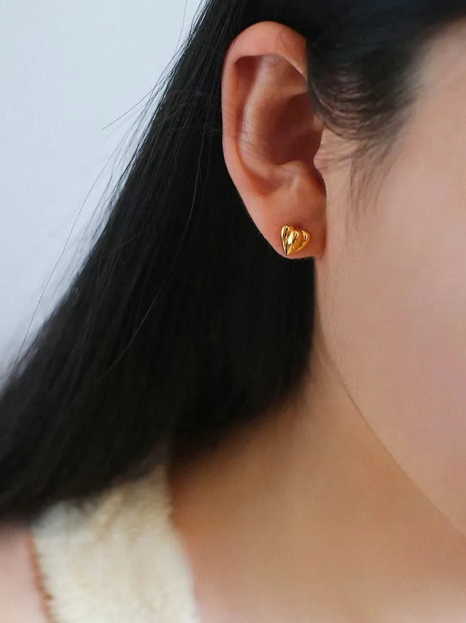 Love Heart Stud Earrings