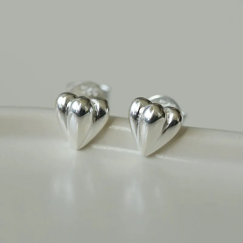 Love Heart Stud Earrings