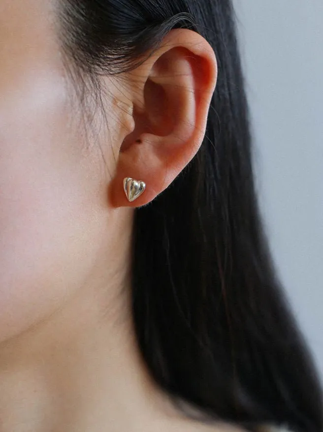 Love Heart Stud Earrings