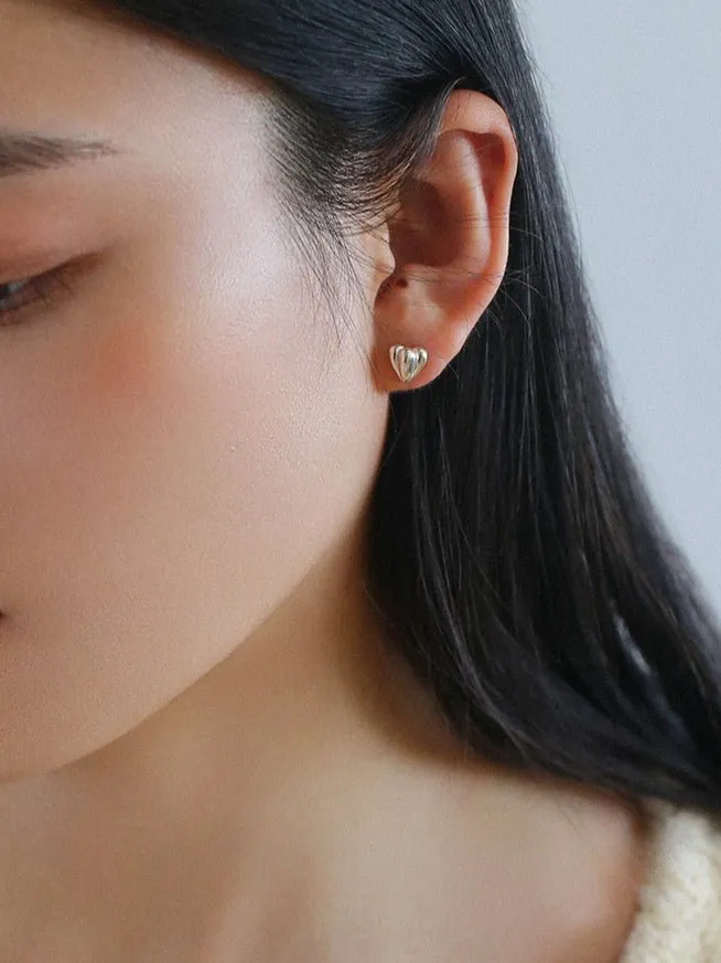 Love Heart Stud Earrings