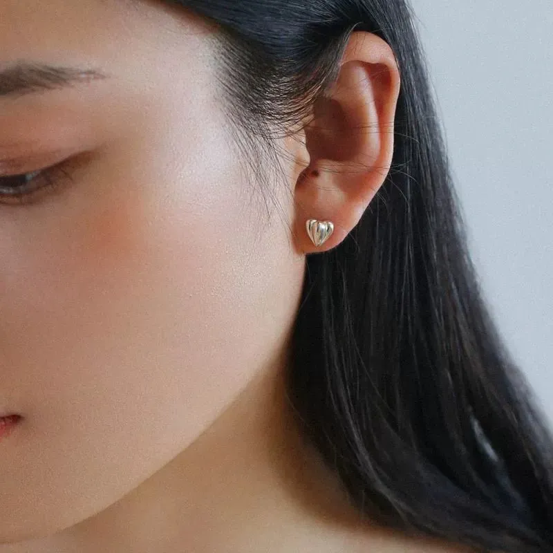 Love Heart Stud Earrings