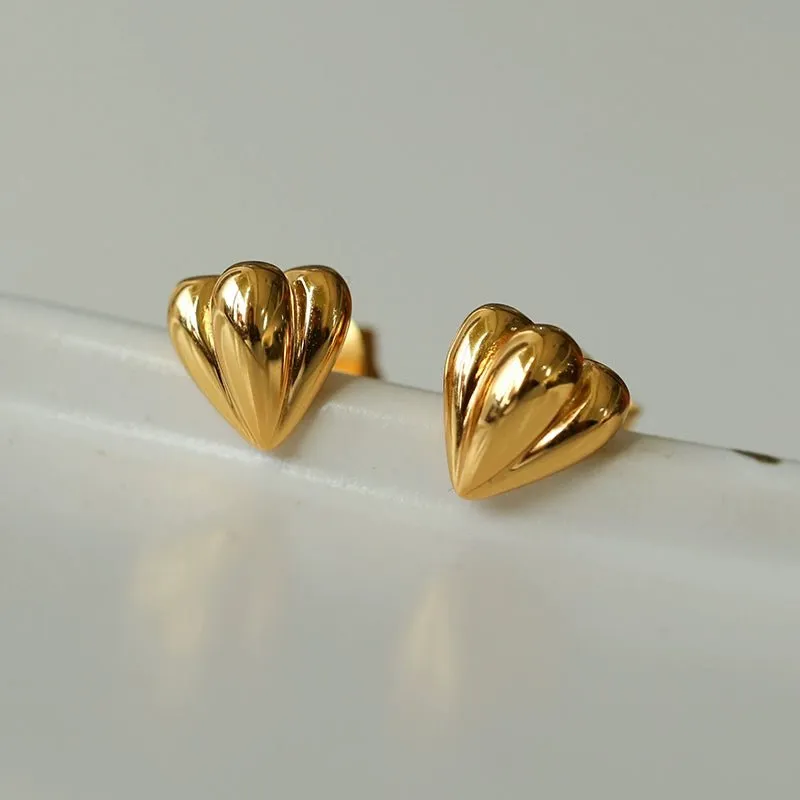 Love Heart Stud Earrings