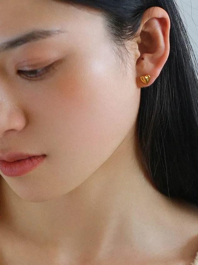 Love Heart Stud Earrings