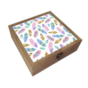 Nutcase Designer jewellery box for girls Wooden  -  Unique Gifts -Colorful Feathers