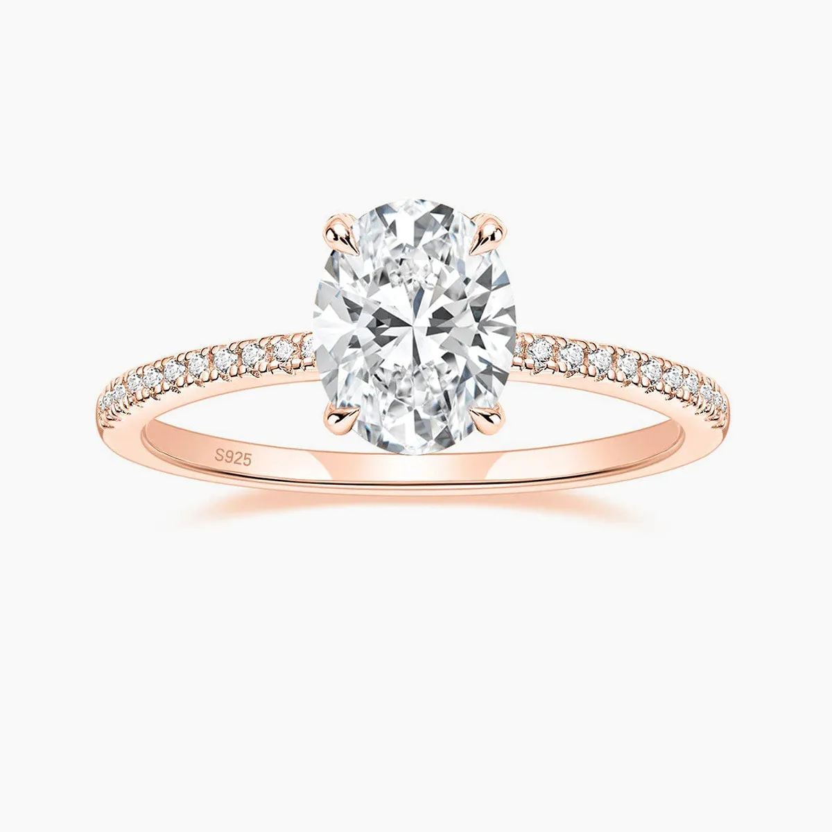 Oval Cut Cubic Zirconia Engagement Ring