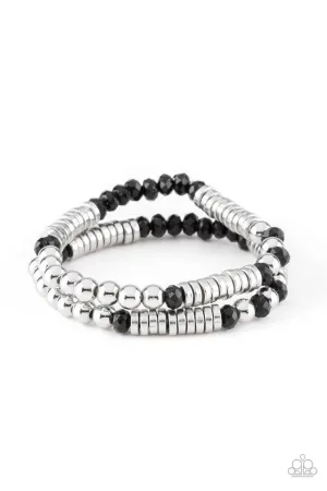 Paparazzi Bracelet ~ Downright Dressy - Black