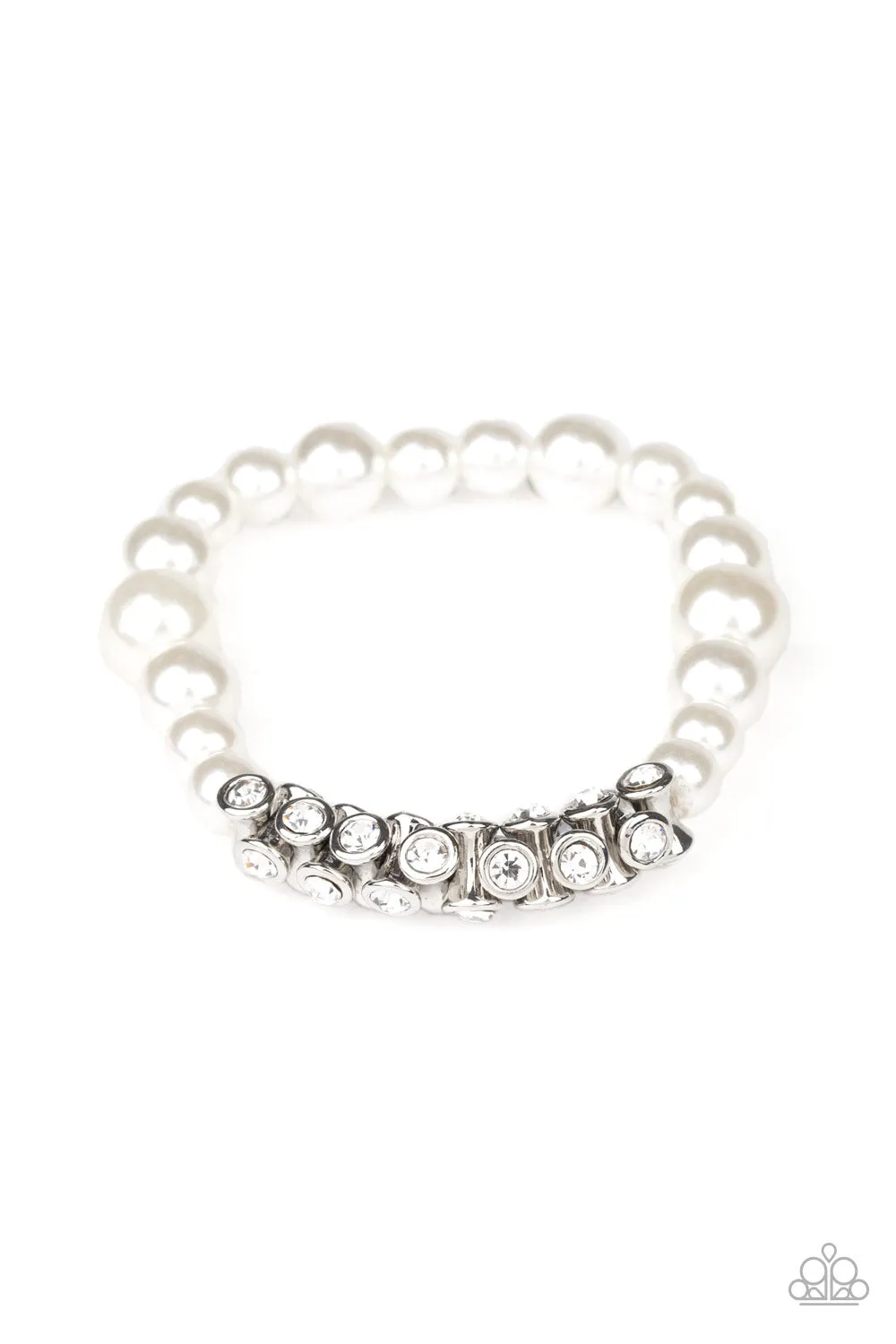 Paparazzi Bracelet ~ Traffic-Stopping Sparkle - White