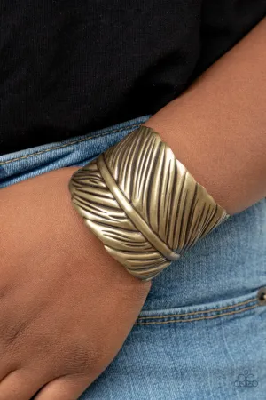 Paparazzi Bracelet ~ Where Theres a QUILL, Theres a Way - Brass