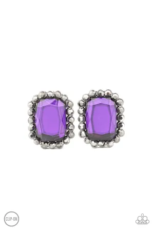 Paparazzi Earring ~ Glitter Enthusiast - Purple