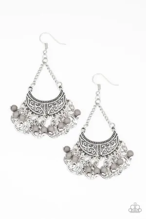 Paparazzi Earring ~ Sahara Treasure - Silver