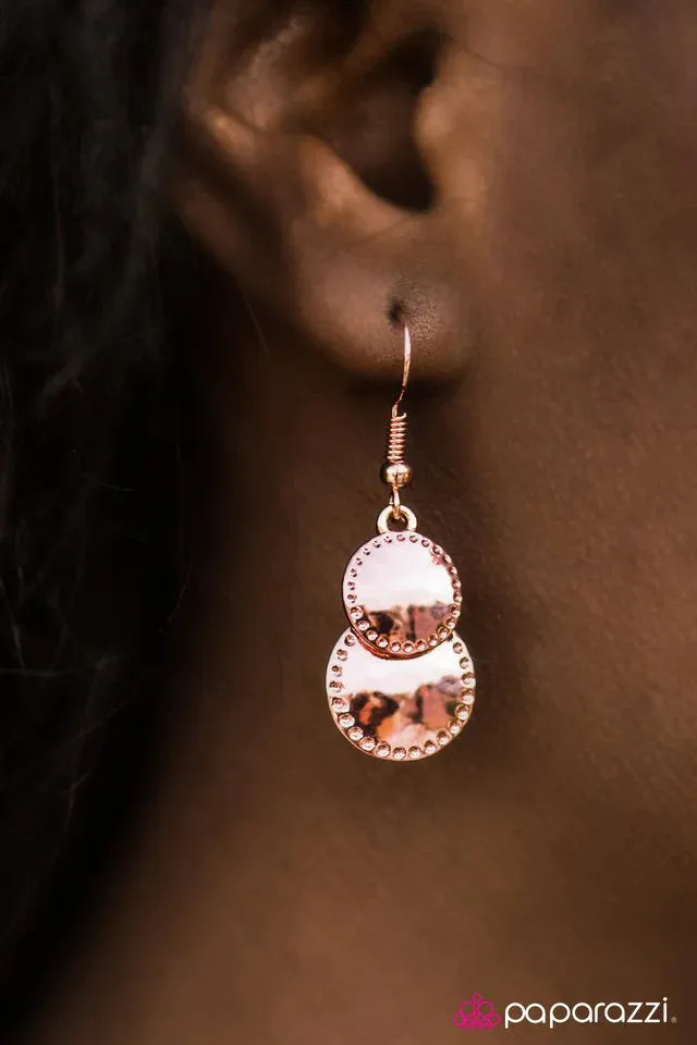 Paparazzi Earring ~ WHEEL-ing and Able - Copper