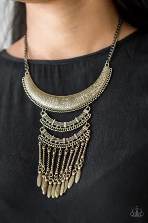 Paparazzi Eastern Empress Brass Necklace Set