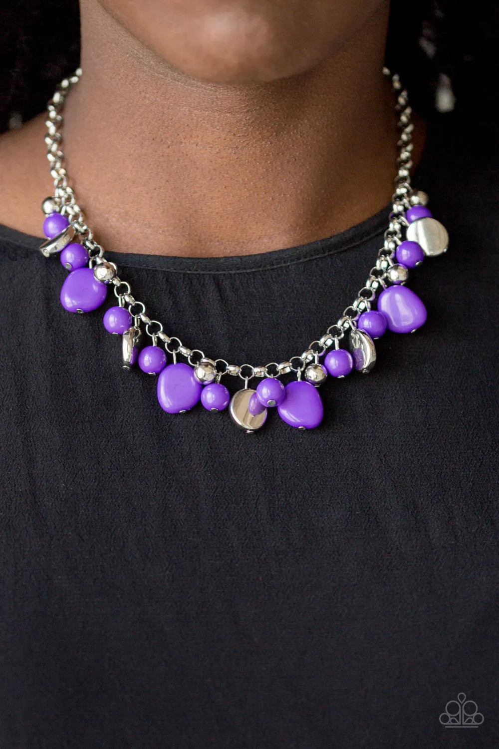 Paparazzi Flirtatiously Florida Purple Necklace Set