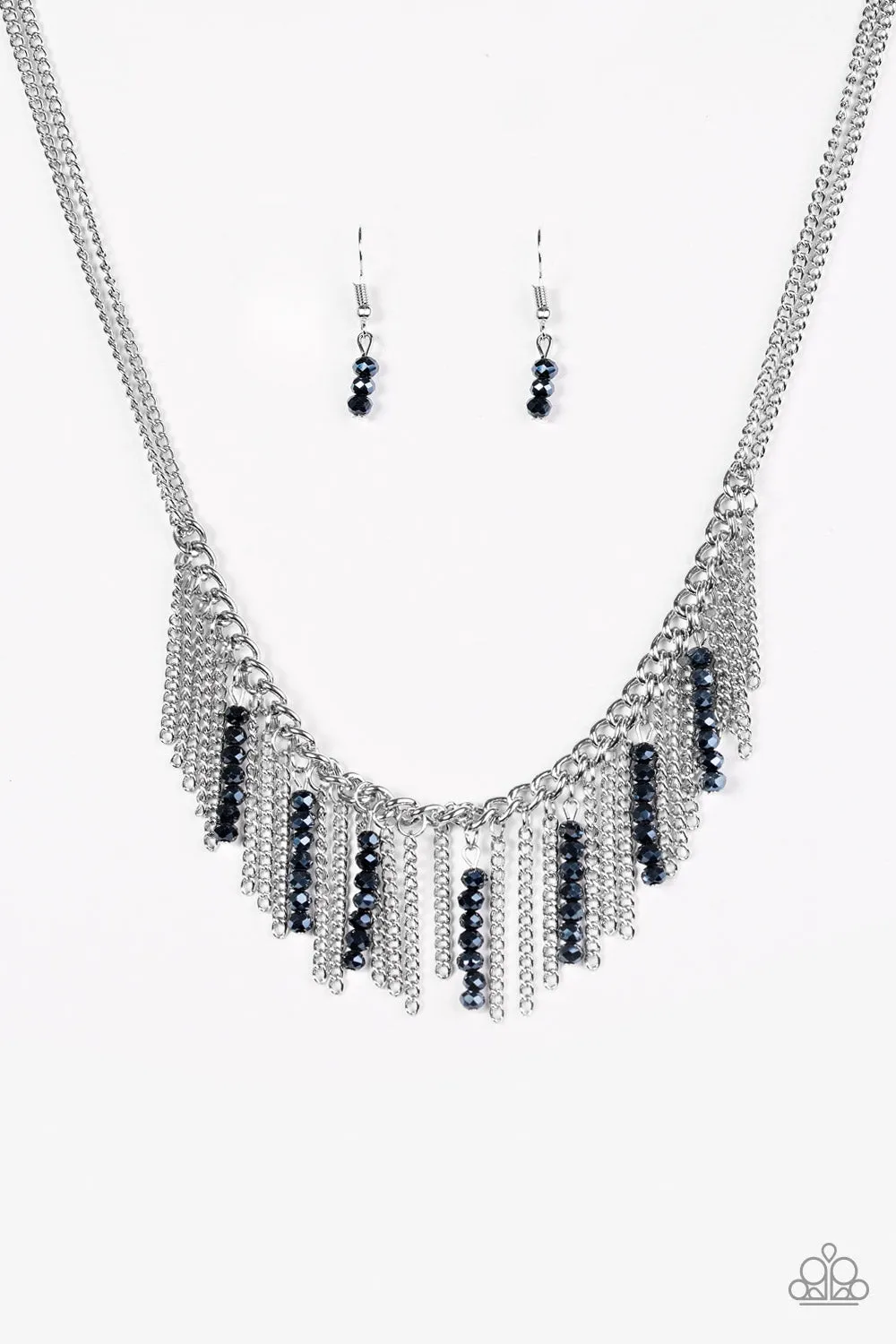 Paparazzi Metro Jungle Blue Necklace Set