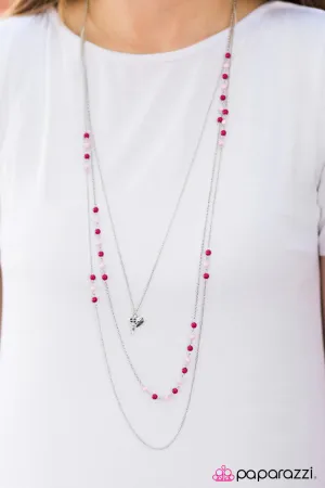 Paparazzi Necklace ~ A Lovely Time - Pink