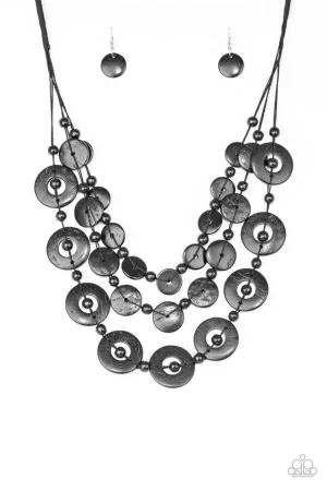 Paparazzi Necklace ~ Catalina Coastin - Black