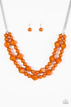 Paparazzi Necklace ~ Galapagos Glam - Orange