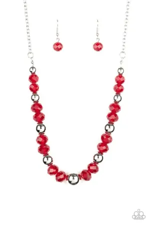 Paparazzi Necklace ~ Jewel Jam - Red