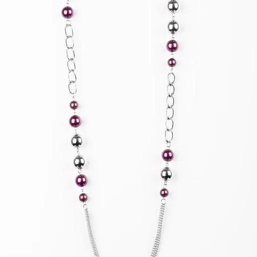 Paparazzi Necklace ~ Uptown Talker - Purple