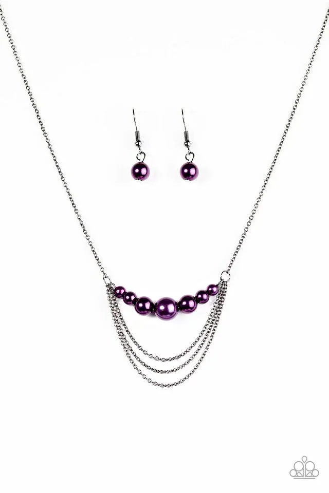 Paparazzi Necklace ~ When POSH Comes To Shove - Purple