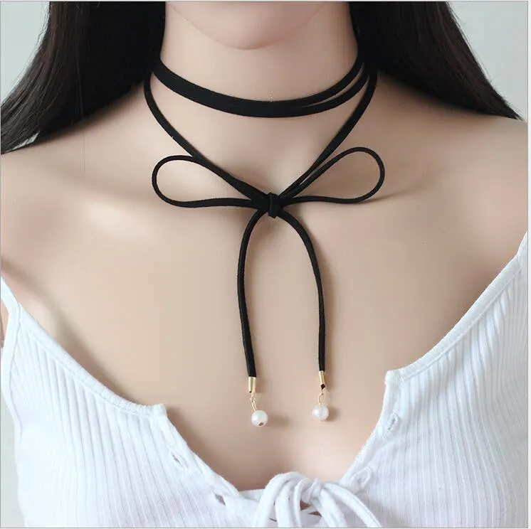 Pearl Gothic Tattoo Choker Necklace