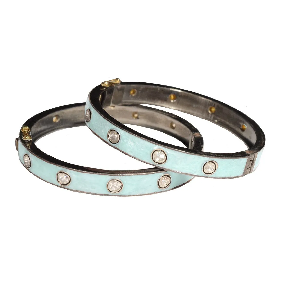 Pearl Turquoise Enamel Bracelets