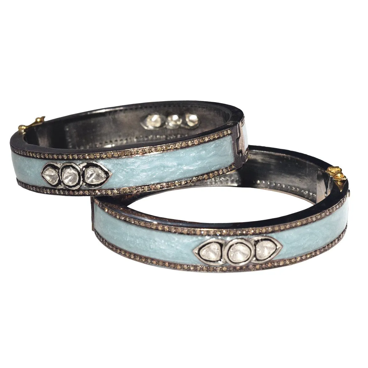 Pearl Turquoise Enamel Bracelets