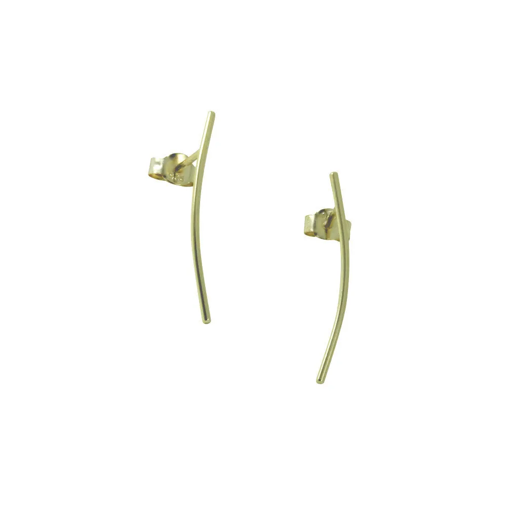 "Twigs" Gold-Dipped Bar Stick Earrings or Pin Climber