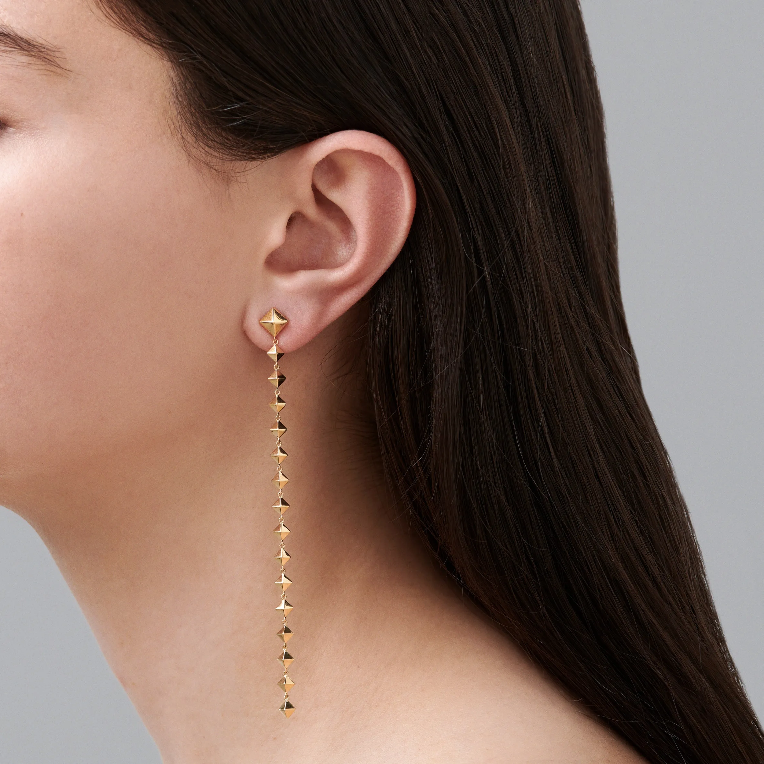 R.08® Matrix Drop Earrings | Yellow Gold