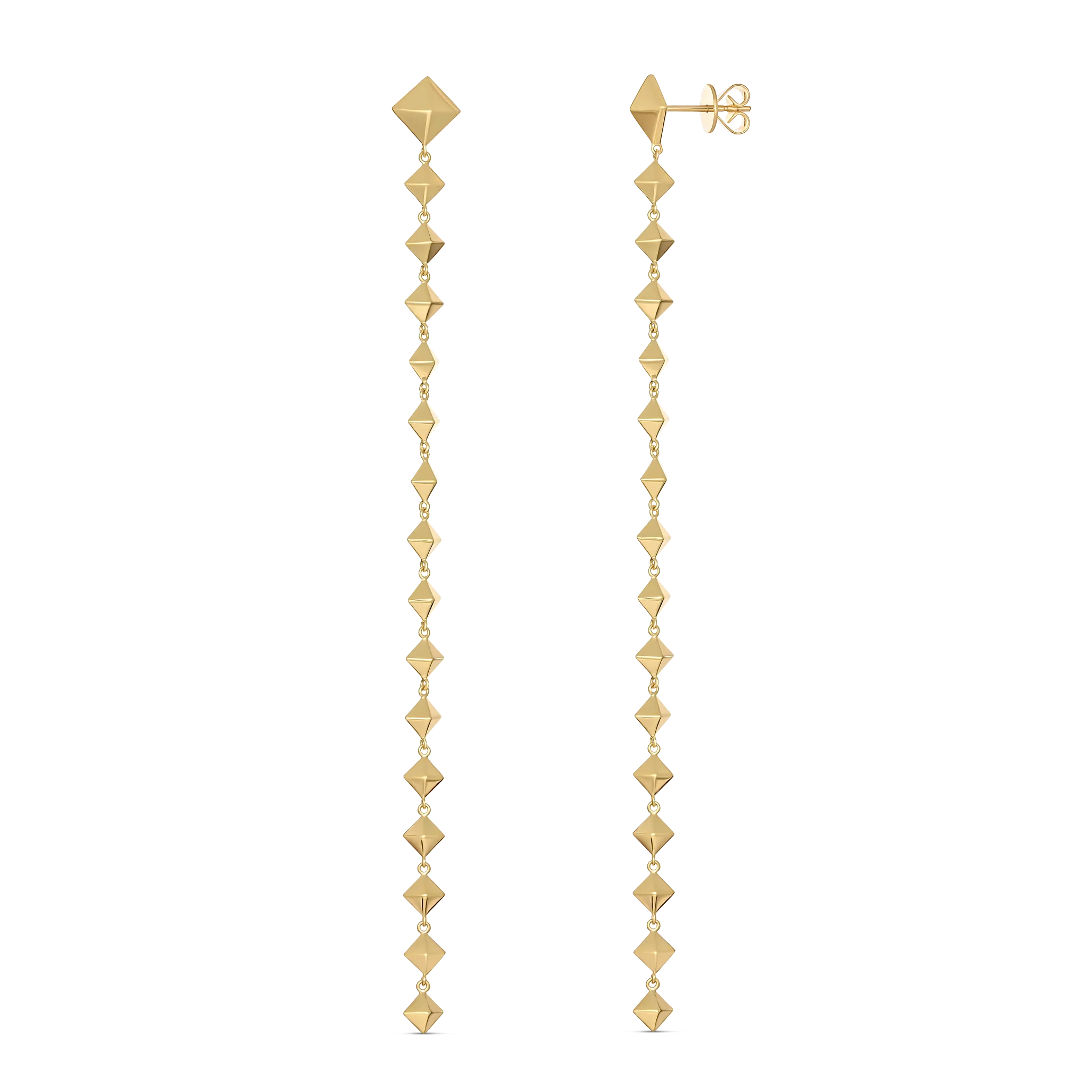 R.08® Matrix Drop Earrings | Yellow Gold