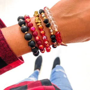 Red & Black Bracelet Stack