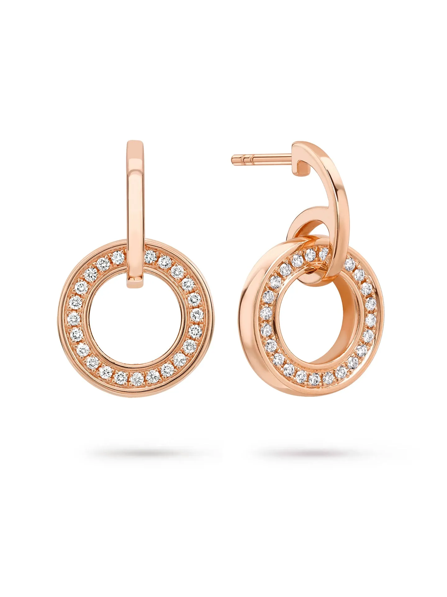 Roulette Classic Rose Gold Diamond Earrings