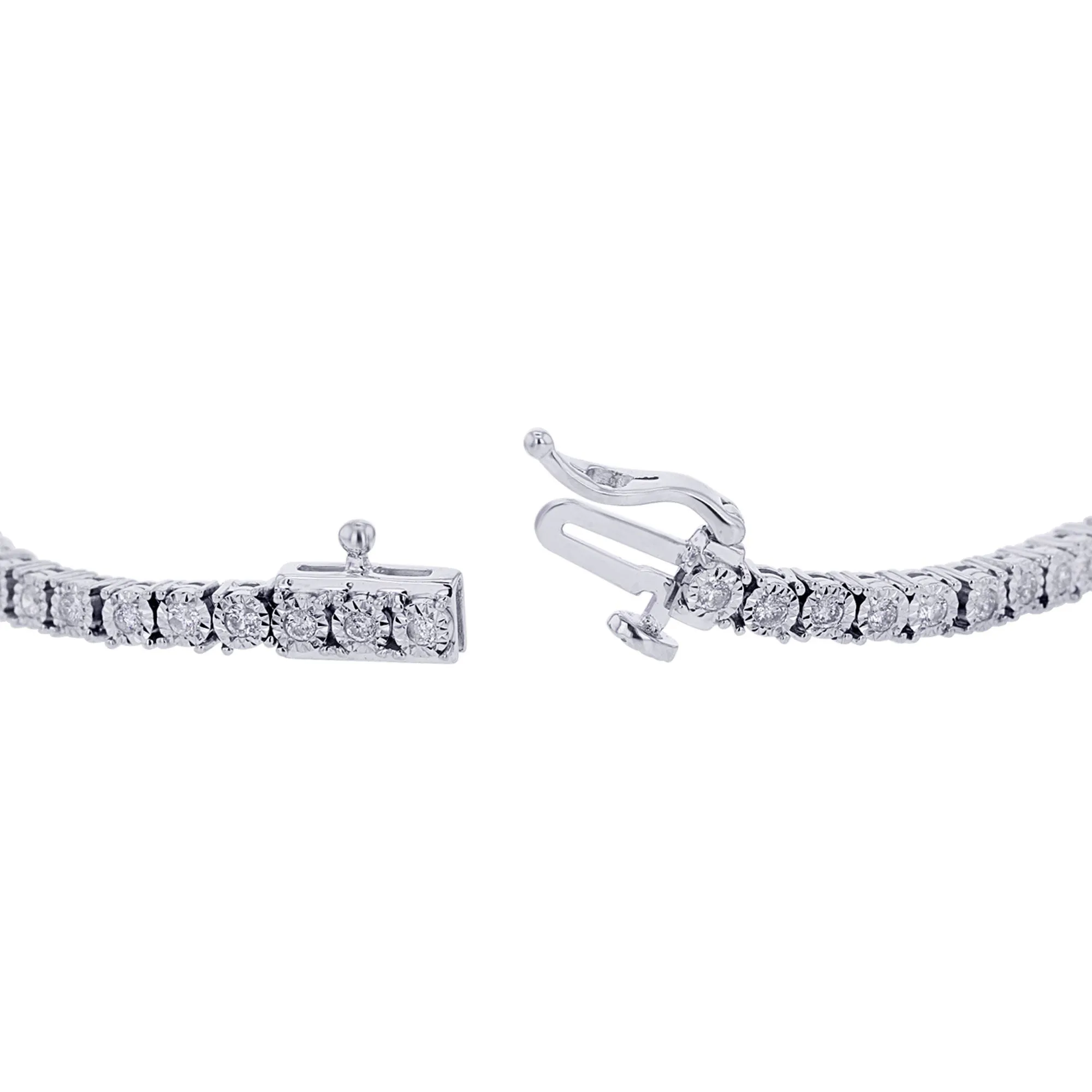 Silver Mirage Diamond Tennis Bracelet 1ct