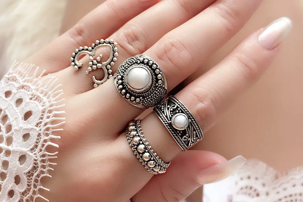 Silver Pearl Adeline Ring