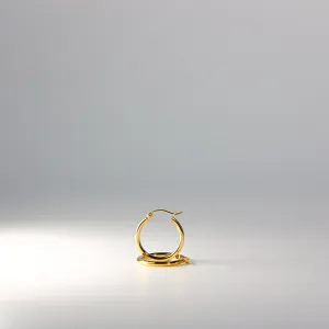 Small Gold Hoop Earrings 20MM Wide Model-140