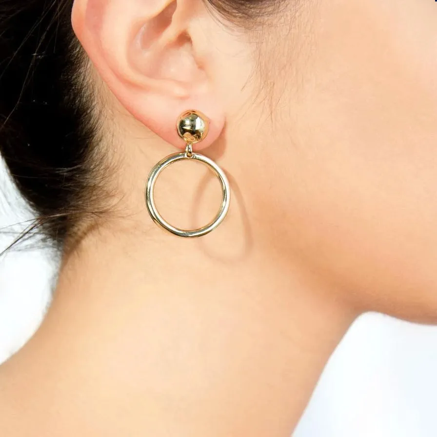 SPHERE HOOP EARRINGS