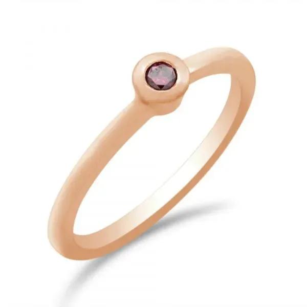 Stackable bezel set ring