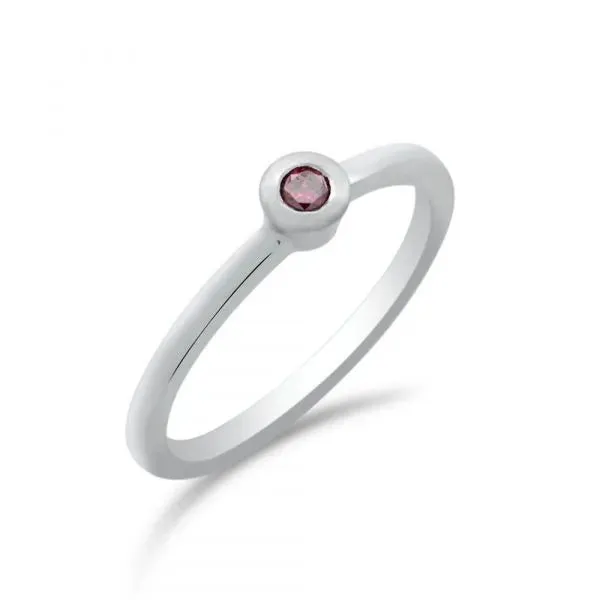 Stackable bezel set ring